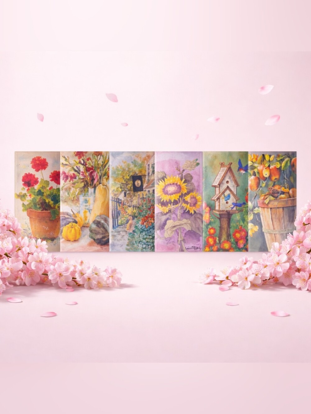 Garden Flags Floral & Garden Print SET OF 6